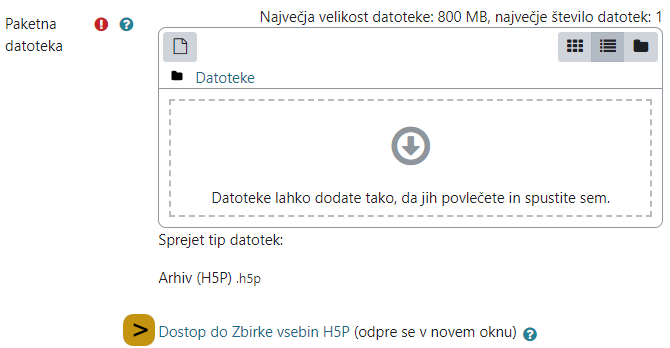 Zbirka vsebin v Urejevalniku