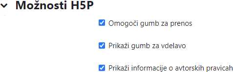 Možnosti uporabe H5P