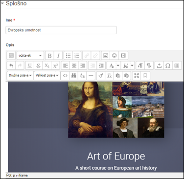Vdelava obstoječe aktivnosti