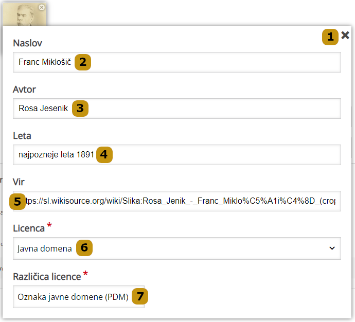 Priznavanje avtorskih pravic posameznemu uporabljenemu multimedijskem viru